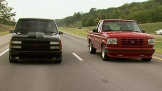"MuscleTrux Wars" - '90 Chevy 454 SS vs. '94 Ford Lightning
