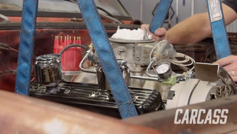 Dejando una Chevy 350 en el chatarrero Square Body