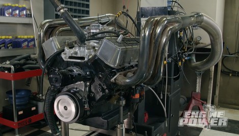 Prueba de dinamómetro en el motor 455 Jet Boat