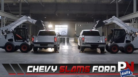 Dodge's Blacktop Edition, Chevy Goes After Ford, Isle Of Man TT, Human Carrying Drone, and Questionable Tesla Crash!