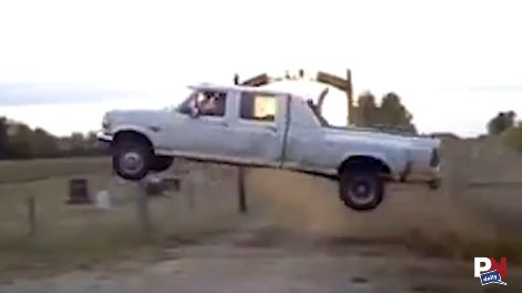 Creative Helicopter Uses, Dually F-350 Jump, Domino's Potholes, Loose Camry Hood, And NASA Wheel