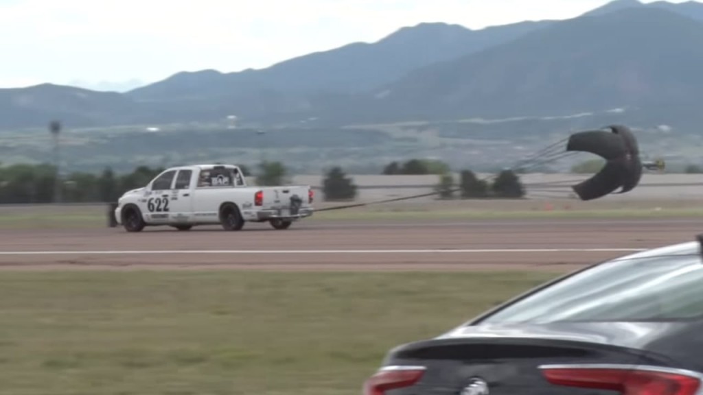 A Diesel Truck…With A Parachute