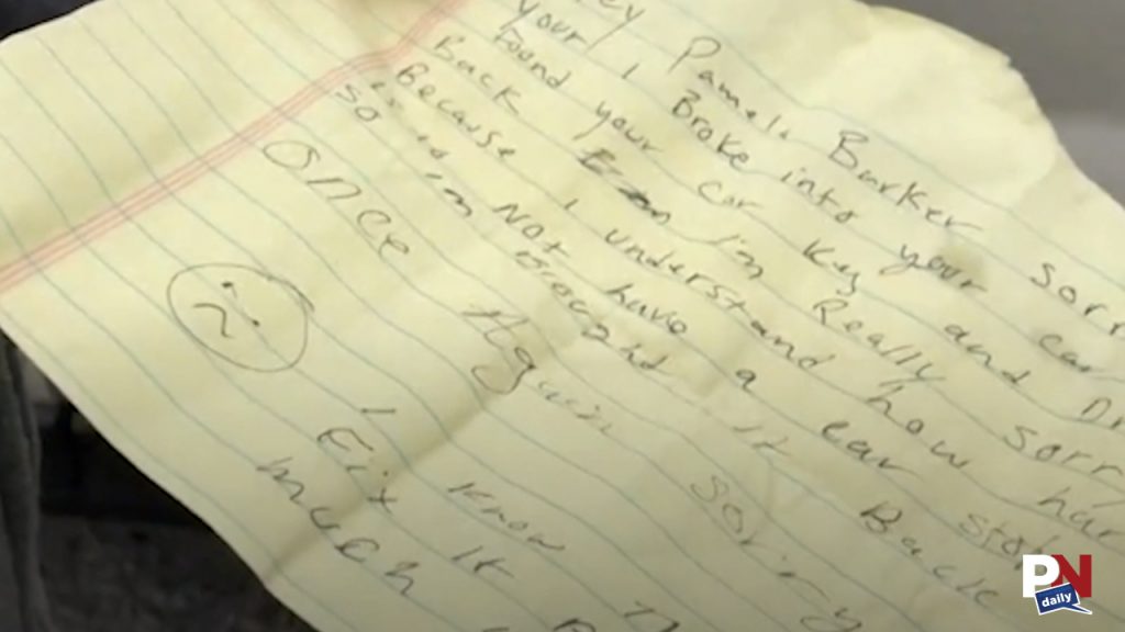 Someone Returned A Stolen Car With An Apology Note