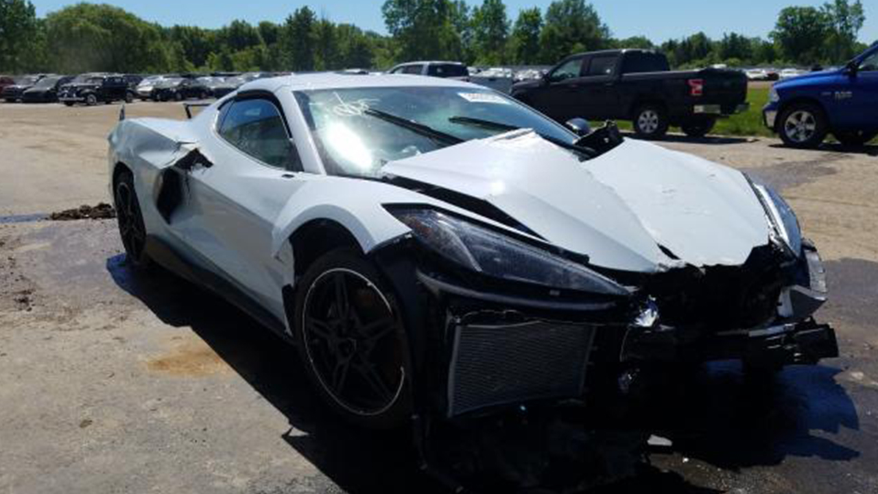 Salvage Yard Sees First Totaled 2020 Chevrolet Corvette C8