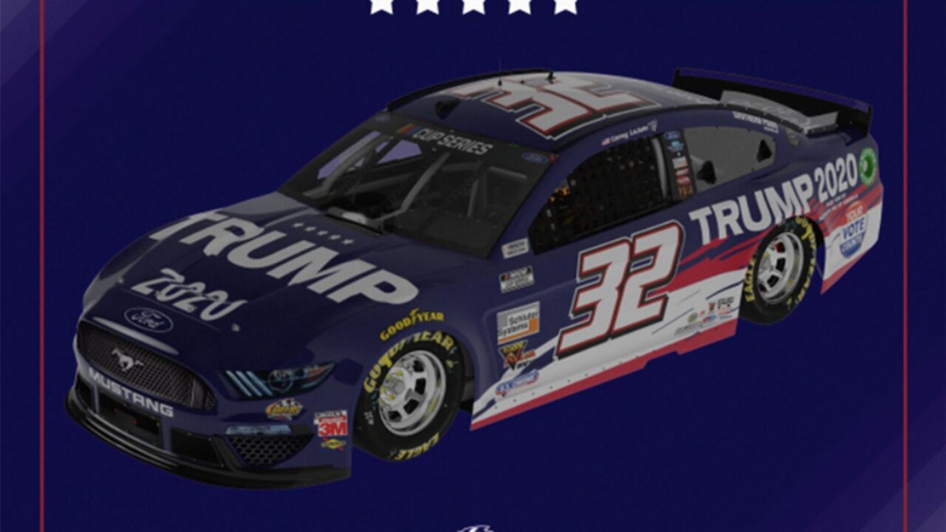 NASCAR Driver Corey LaJoie’s Mustang Will Debut ‘Trump 2020