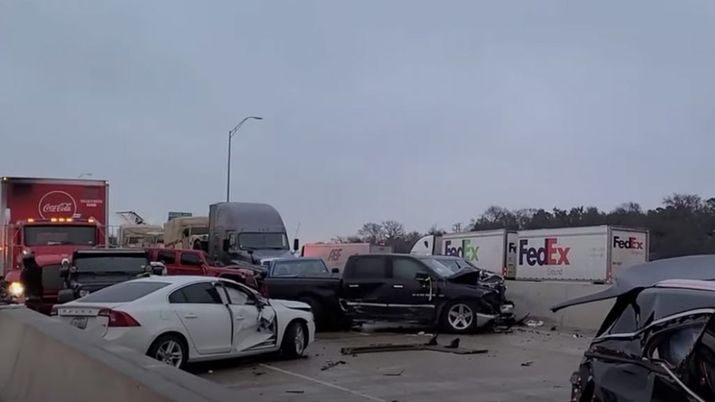 A 100-Car Pileup Traps Drivers, Shuts Down Interstate In Fort Worth