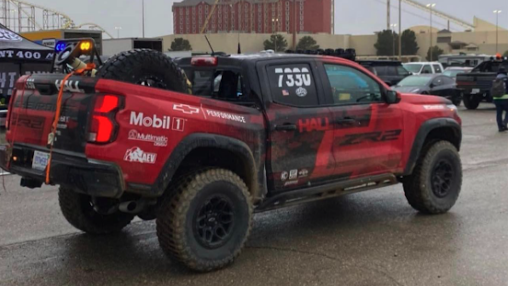 Photo of the winning Chevrolet Colorado ZR2 post-race at the Mint 400