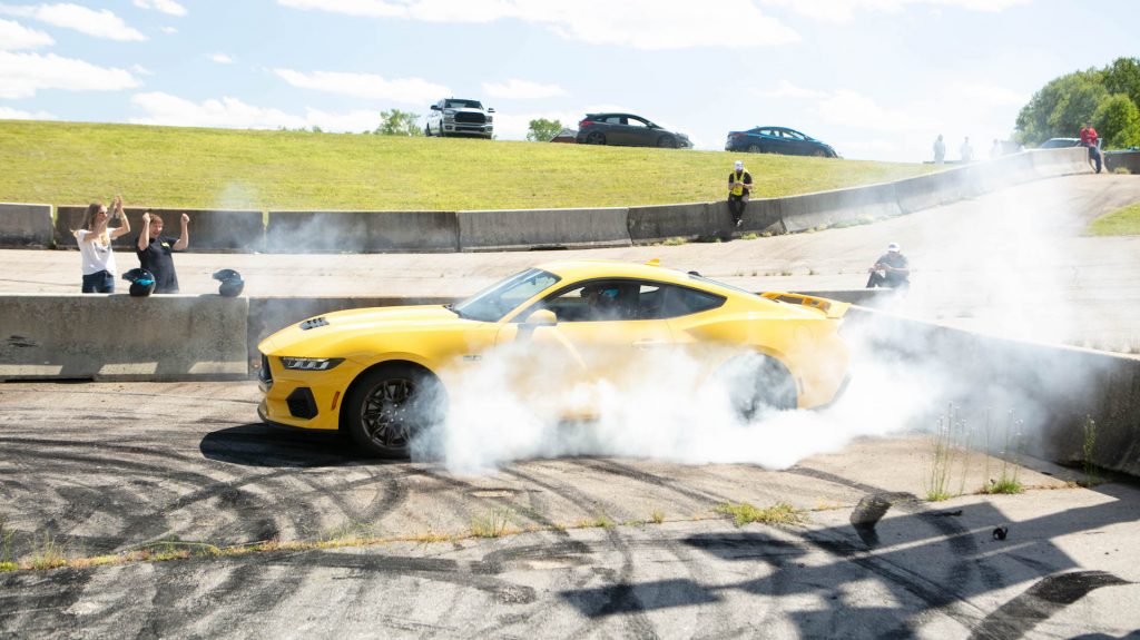 Mother's Day Burnout in the 2024 Ford Mustang with Dawn Gittin, mother of Drift Champion Vaughn Gittin Jr.