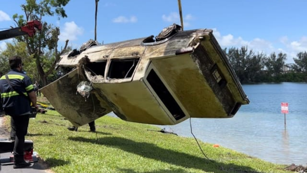 One of the 32 cars found submerged in a Florida lake