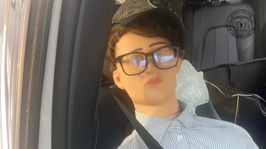 Mannequin detained by Massachusetts State Police when its driver attempted to use it for the HOV Lane