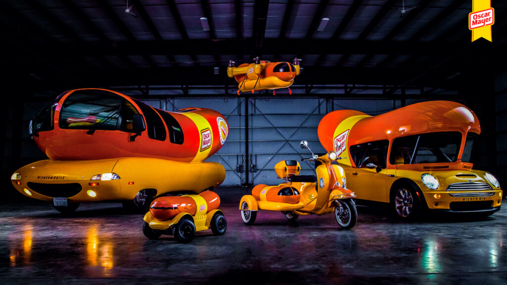 The Wienermobile, along with the rest of the wienerfleet