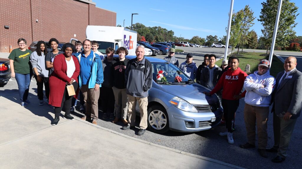 automotive tech students from LCHS fixed a car for a struggling single mom in Louisa County, VA