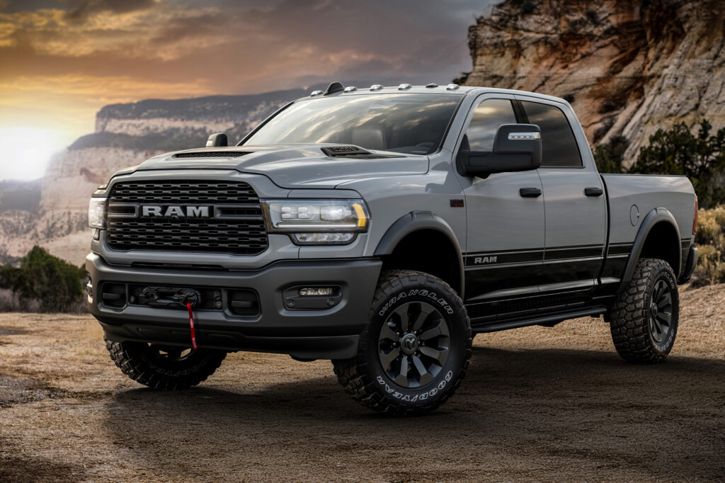 The 2024 Ram 2500 Power Wagon and Rebel Lunar Editions offer a unique blend of rugged capability and futuristic style/