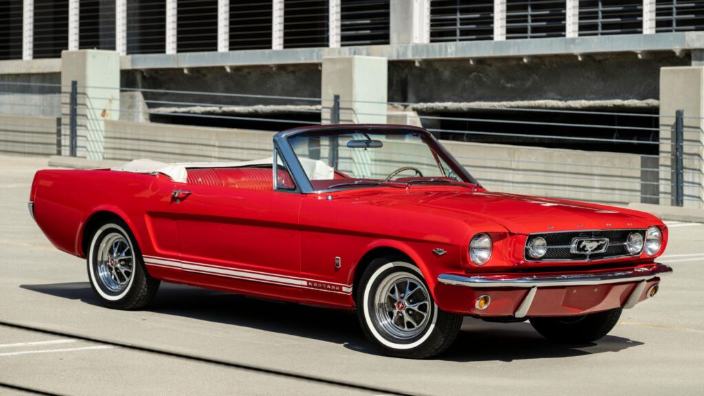 Petty's 1965 Ford Mustang convertible, sold for an impressive $224,000 at Bonhams' auction event at The Quail on August 16.