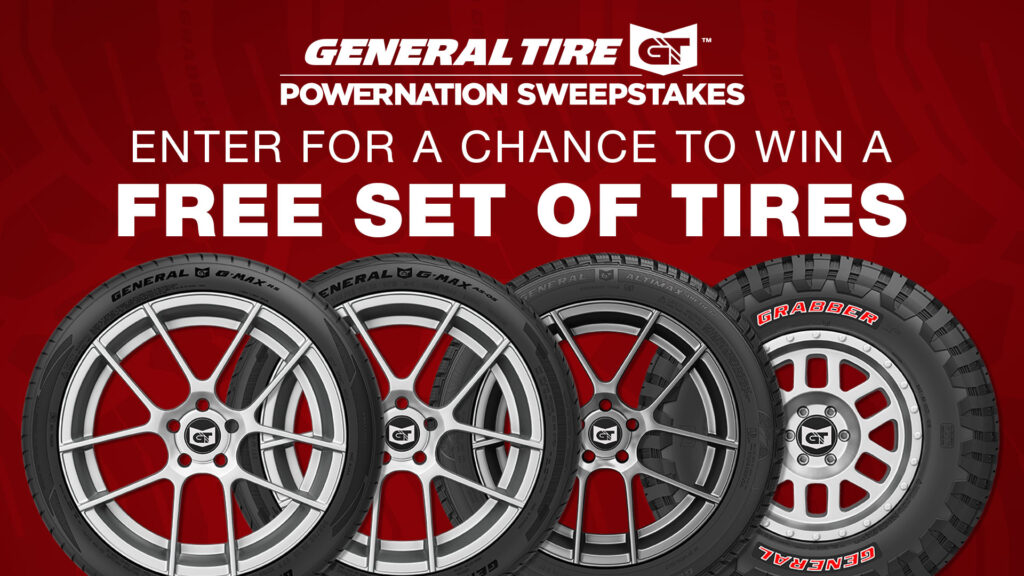 Congratulations to Melanie D. from Pennsylvania for being chosen as the winner of the General Tire POWERNATION Sweepstakes! Get those tires and put ’em to good use!